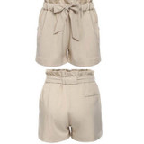 2016 Summer Fashion Women Casual Shorts Design Patchwork Plus Size Shorts High Waist Loose Fashionable Shorts Female With Belt