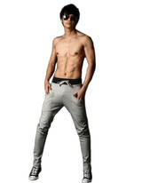 2016 Summer Fashion Men Cool Harem Trousers Skinny Zipper Pants Legging Straight Fit Men Cotton Sweat Pants