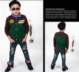 2016 Spring/Autumn Fashion Kids Pants Boys baby boys Jeans Children Jeans for Boys Casual Denim Pants 4-13Years baby Clothes