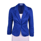2016 Spring Women Slim Blazer Coat Hot Fashion Elegant Jacket One Button Brand Ladies Blazers Work Wear Casaco Feminino Clothes