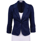 2016 Spring Women Slim Blazer Coat Hot Fashion Elegant Jacket One Button Brand Ladies Blazers Work Wear Casaco Feminino Clothes