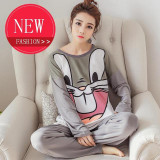 2016 Spring Women Pajama Sets Autumn Sleepwear Pajamas girls night Homewear For Women Plus Size Nightgown Free Shipping