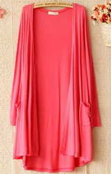 2016 spring summer Cardigan women long sleeve loose long thin coat with pocket sunscreen clothing blouses modal