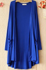 2016 spring summer Cardigan women long sleeve loose long thin coat with pocket sunscreen clothing blouses modal
