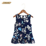 Flower Girls Dress Baby Princess Dress Vestido Infantil 2017 Summer Kids Dresses For Girls Clothes Chiffon Backless Dress Girl
