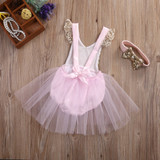Flower Girl Princess Dress Kid Baby Party Wedding Pageant Lace Bodysuit Dresses Girls Clothes Birthday Gifts Costume