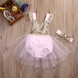 Flower Girl Princess Dress Kid Baby Party Wedding Pageant Lace Bodysuit Dresses Girls Clothes Birthday Gifts Costume