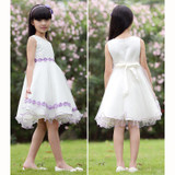 Flower Girl Dress For Weddings 2017 Pageant Ball Gowns White Lace Autumn Long Sleeve First Communion Dresses For Girls