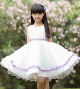 Flower Girl Dress For Weddings 2017 Pageant Ball Gowns White Lace Autumn Long Sleeve First Communion Dresses For Girls