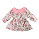 Flower Cute Tutu Mini Dresses Floral Outfit Dress Girl Clothes Cute Kid Infant Baby Girls Clothing Dress Sleeve