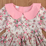 Flower Cute Tutu Mini Dresses Floral Outfit Dress Girl Clothes Cute Kid Infant Baby Girls Clothing Dress Sleeve