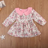 Flower Cute Tutu Mini Dresses Floral Outfit Dress Girl Clothes Cute Kid Infant Baby Girls Clothing Dress Sleeve