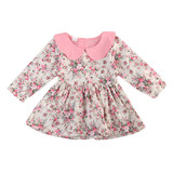 Flower Cute Tutu Mini Dresses Floral Outfit Dress Girl Clothes Cute Kid Infant Baby Girls Clothing Dress Sleeve