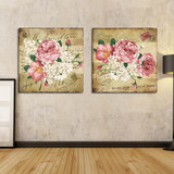 Flower Canvas Pictures for Bedroom Flower Painting Wall Art Picture Home Decoration Wall Art Canvas Unframed Oil Painting 2 Pcs