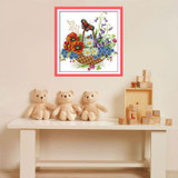 Flower basket and beautiful butterfly DMC Counted Chinese Cross Stitch Kits printed Cross-stitch set Embroidery Needlework