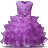 Flower Baby Infant Girl Dress Wedding Newborn kids dresses Baptism 1 year Birthday Party Tutu Dress Girl Clothes girls clothing