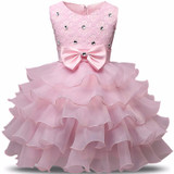 Flower Baby Infant Girl Dress Wedding Newborn kids dresses Baptism 1 year Birthday Party Tutu Dress Girl Clothes girls clothing