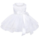 Flower Baby Girls Wedding Dress for kids 1 year Birthday dresses Baptism newborn Girls clothing infant tutu dress Child Clothes