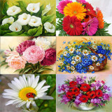Flower arranging 5D DIY diamond Painting flowers Cross Stitch diamond embroidery mosaic diamonds wall stickers home decor vase