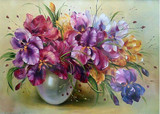 Flower arranging 5D DIY diamond Painting flowers  Cross Stitch diamond embroidery mosaic diamonds wall stickers home decor vase