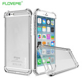 FLOVEME Shockproof Case For iPhone 8 Plus 6 6S Transparent Anti-knock Cover For iPhone X Case For iPhone 6 6S Plus 7 Plus 8 Plus