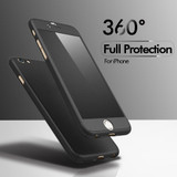 FLOVEME 360 Degrees Protective Case For iPhone 6 6S 7 Plus Tempered Glass PC Front Back Full Body For iPhone 6 6s 7 Plus Shells