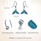 Ocean Blue Enamel Mermaid Jewelry Set