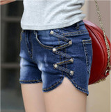 Flounced denim shorts female spring summer shorts  thin large size women jeans 2017 fashion new jeans