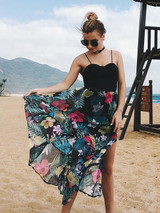 Floral Spaghetti-neck Bohemia Dresses