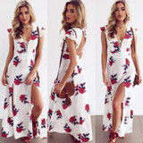 Floral Printed Women's Dress 2017 Summer Style Boho Long Maxi Dress Women Evening Party Beach Dress Sundress Vestidos