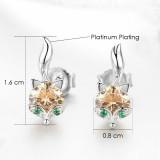 Cute Foxy Crystal Stud Earrings