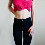2016 New Sexy Women Fashion Jeans High Waisted Pencil Stretch Deim Pants Jeans Soft Skinny Stretchy Skinny Pants Slim Jeggings