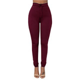 2016 New Sexy Women Fashion Jeans High Waisted Pencil Stretch Deim Pants Jeans Soft Skinny Stretchy Skinny Pants Slim Jeggings