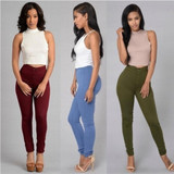 2016 New Sexy Women Fashion Jeans High Waisted Pencil Stretch Deim Pants Jeans Soft Skinny Stretchy Skinny Pants Slim Jeggings