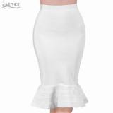 2016 New sexy women Evening Party white winter Skirt yellow black ruffles celebrity knee-length Mermaid Bodycon bandage skirts 2016 New sexy women Evening Party white winter Skirt yellow black ruffles celebrity knee-length Mermaid Bodycon bandage skirts