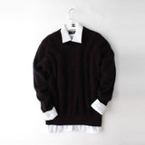 2016 New real mink cashmere sweater men pure 100% cashmere sweater pullovers men free shipping Wholesale price S275