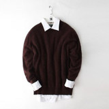 2016 New real mink cashmere sweater men pure 100% cashmere sweater pullovers men free shipping Wholesale price S275