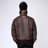2016 New Men's Genuine Leather Pilot Jacket Wool Collar Fat loose large size sheepskin Male Short Slim Fit Aviator Winter Coats