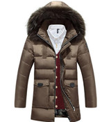 2016 New Men's brand Winter Keep Warm Coat 90% White Duck Down Long section Jacket Coat Casual Men's Down Jacket free shipping