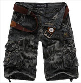 2016 New men summer Camouflage military cargo shorts bermuda masculina jeans male fashion Casual baggy denim shorts plus size 42