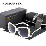 2016 New Luxury Oversized Metal Frame Women Brand Designer Sunglasses High Quality Driving Sun Glasses For Women
