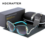 2016 New Luxury Oversized Metal Frame Women Brand Designer Sunglasses High Quality Driving Sun Glasses For Women
