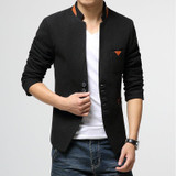 2016 New Korean Men Blazer Fashion Brand Slim Fit Mens Jacket Blazer Men's Small Suit Dress Gray Black Terno Masculino Blazer