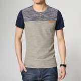 2017 summer style T-shirt men casual print short sleeve cotton t shirt slim  patchwork Tee shirt Top plus size 3Xl 4Xl 5Xl