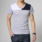 2017 summer style T-shirt men casual print short sleeve cotton t shirt slim  patchwork Tee shirt Top plus size 3Xl 4Xl 5Xl