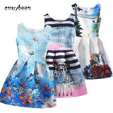 2017 Summer Style Sleeveless Mother&kids Dress Girl Dress Printed Kids Dresses Girls Clothes Party Princess Dress White Nina 2017 Summer Style Sleeveless Mother&kids Dress Girl Dress Printed Kids Dresses Girls Clothes Party Princess Dress White Nina