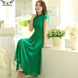 2017 Summer style Robe longue femme chiffon dress boho robe sexy Sandy beach long Vestidos Femininos festa Lace vestido longo