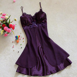 2017 Summer Style Nightgown Sleeepwear  Rayon Bathrobe Womens Kimono Satin Long Silk Robe Sexy Lingerie Hot