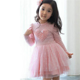2017 summer style girls dress love long sleeve wings tutu dress baby flower girl dresses bow veil Kids love childre 1-6 Years