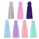 2017 Summer Style Girls Chiffon Flower Girl Tulle Dress Kid Pageant Party Ball Gown Prom Princess Formal Occassion Floral Dress